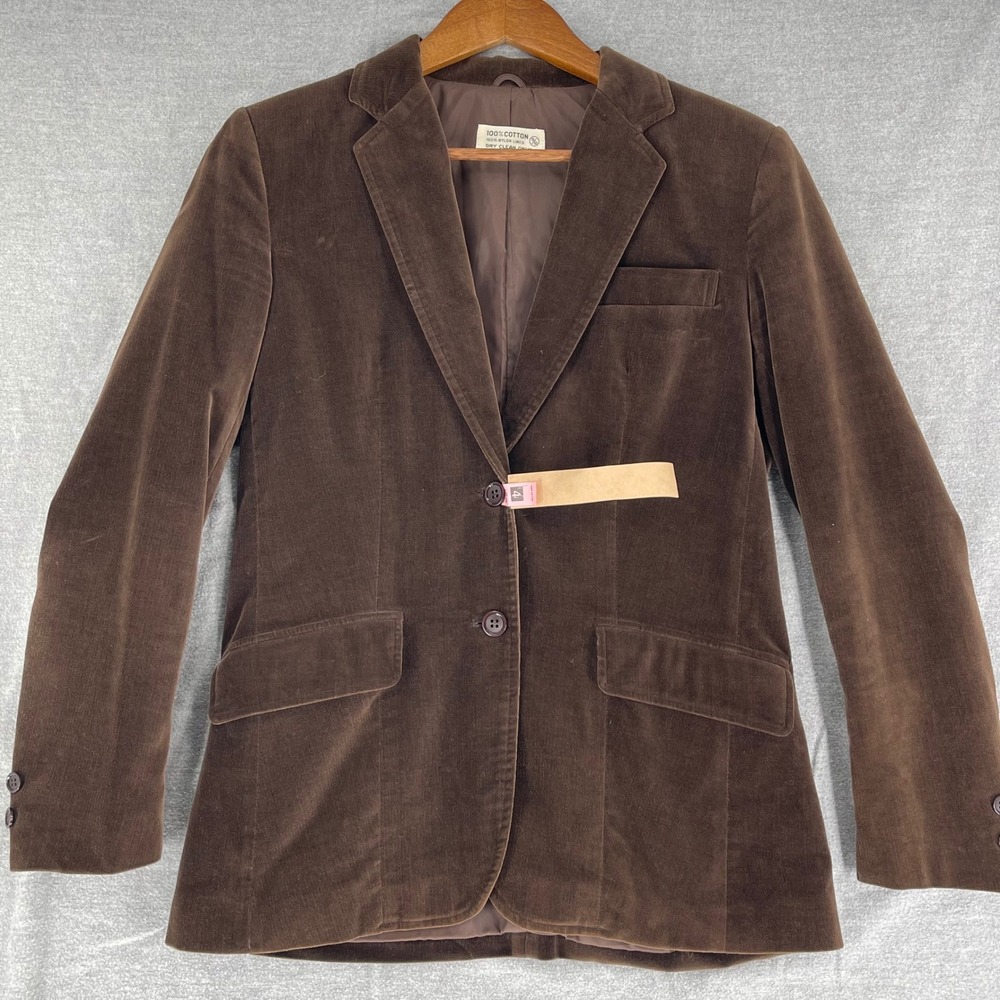 VTG  Brown Corduroy Blazer Jacket Made in Japan 100% Cotton Size 9/10 Academia